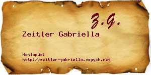 Zeitler Gabriella névjegykártya